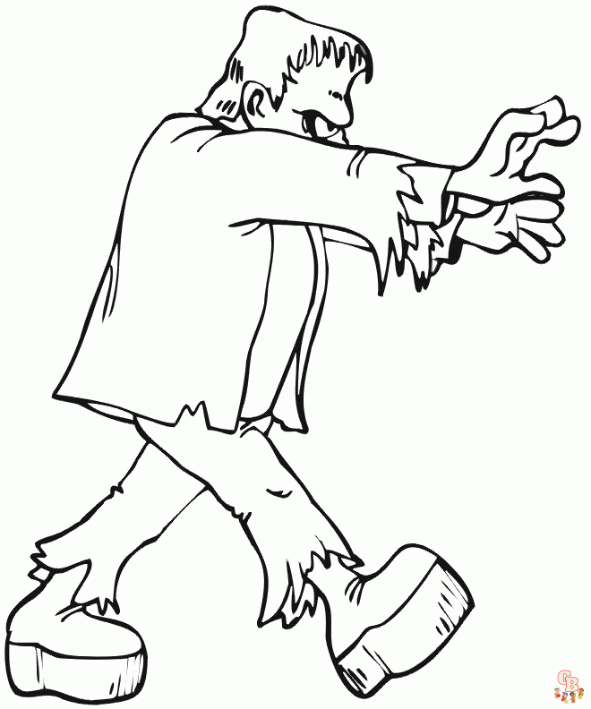 Frankenstein coloring pages