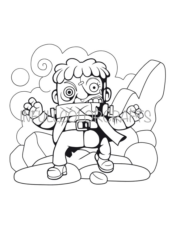 Frankenstein coloring page