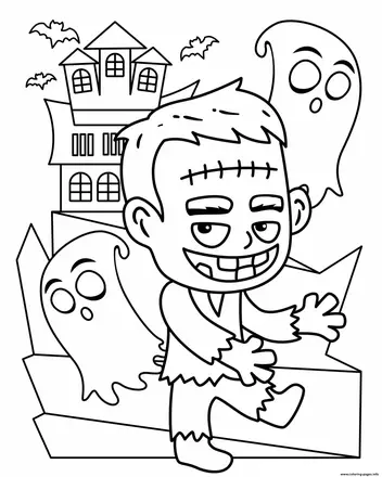 Fun frankenstein coloring pages