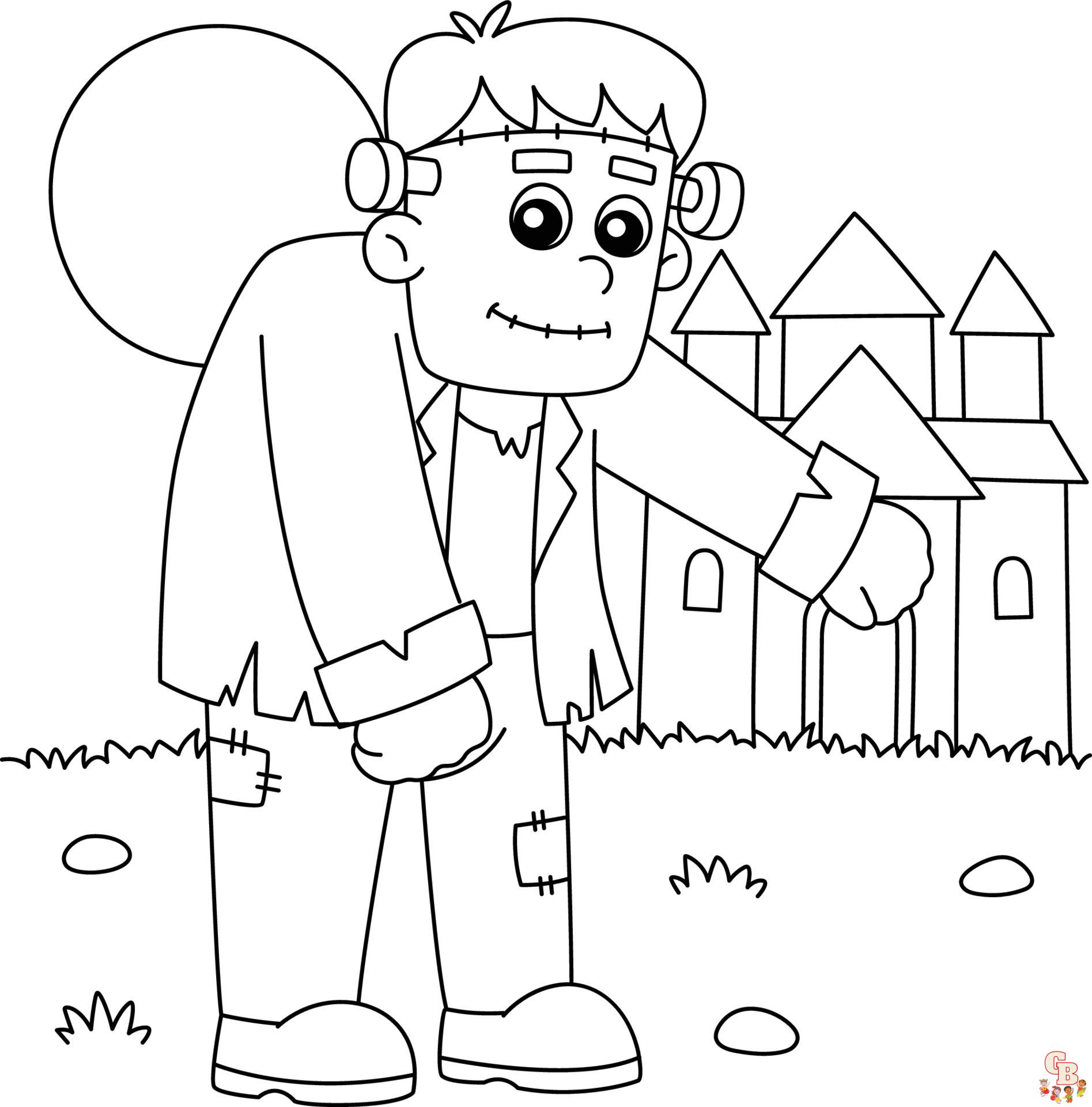 Frankenstein coloring pages