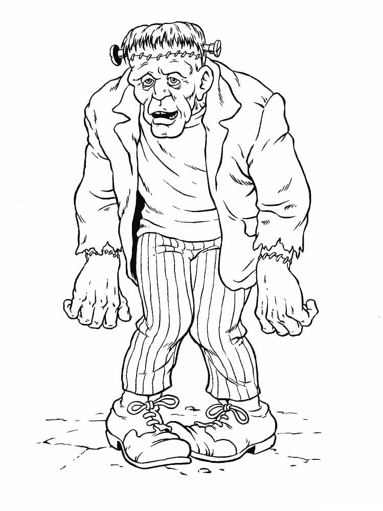 Frankenstein image coloring page