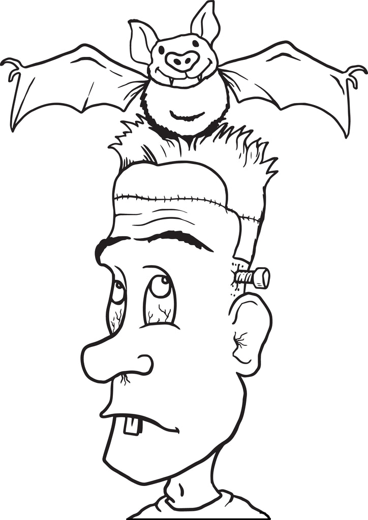 Printable frankenstein coloring page for kids â