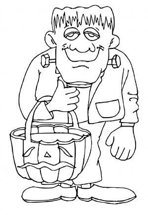 Free printable frankenstein coloring pages for adults and kids