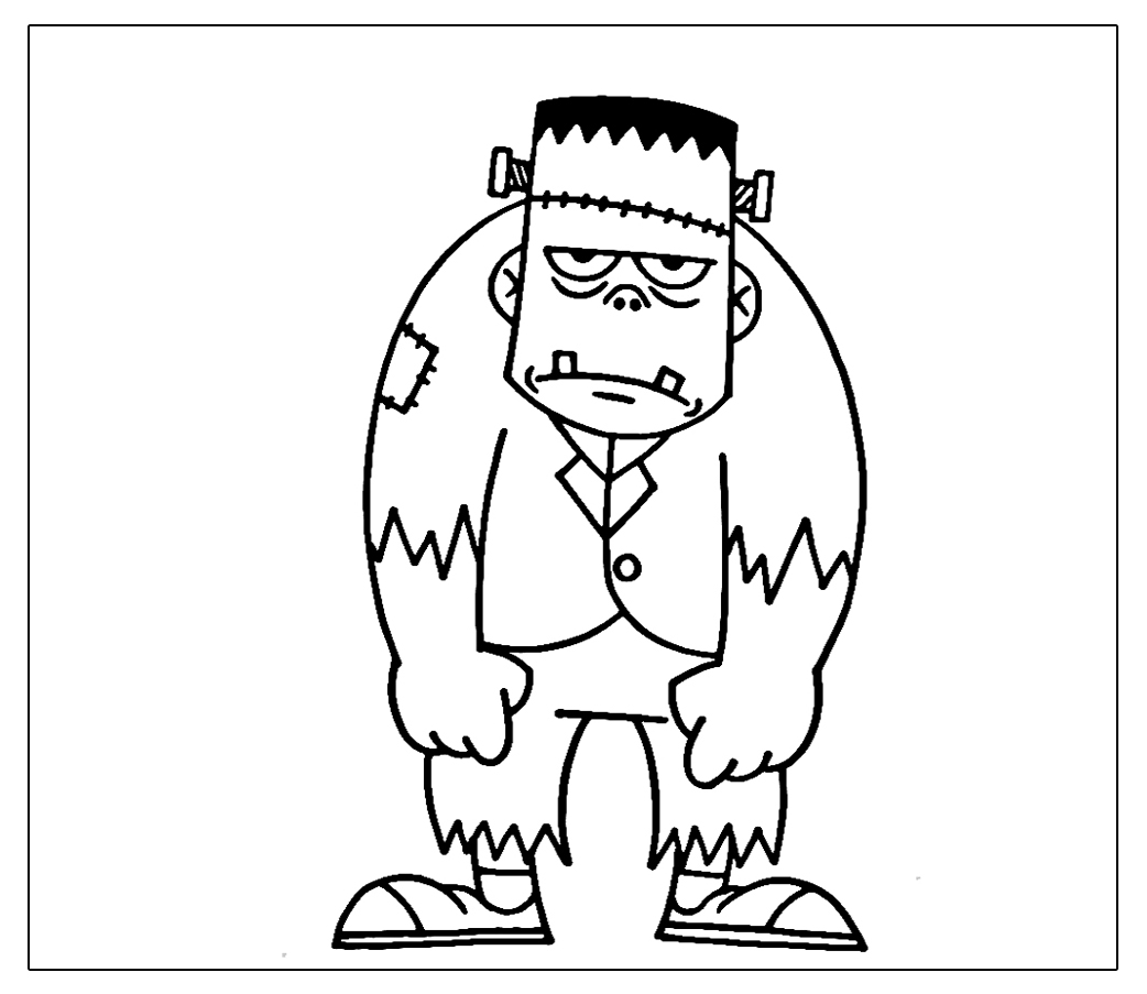 Frankenstein coloring pages pdf download print out