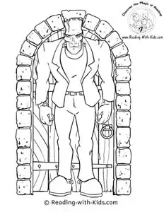 Fun frankenstein coloring pages