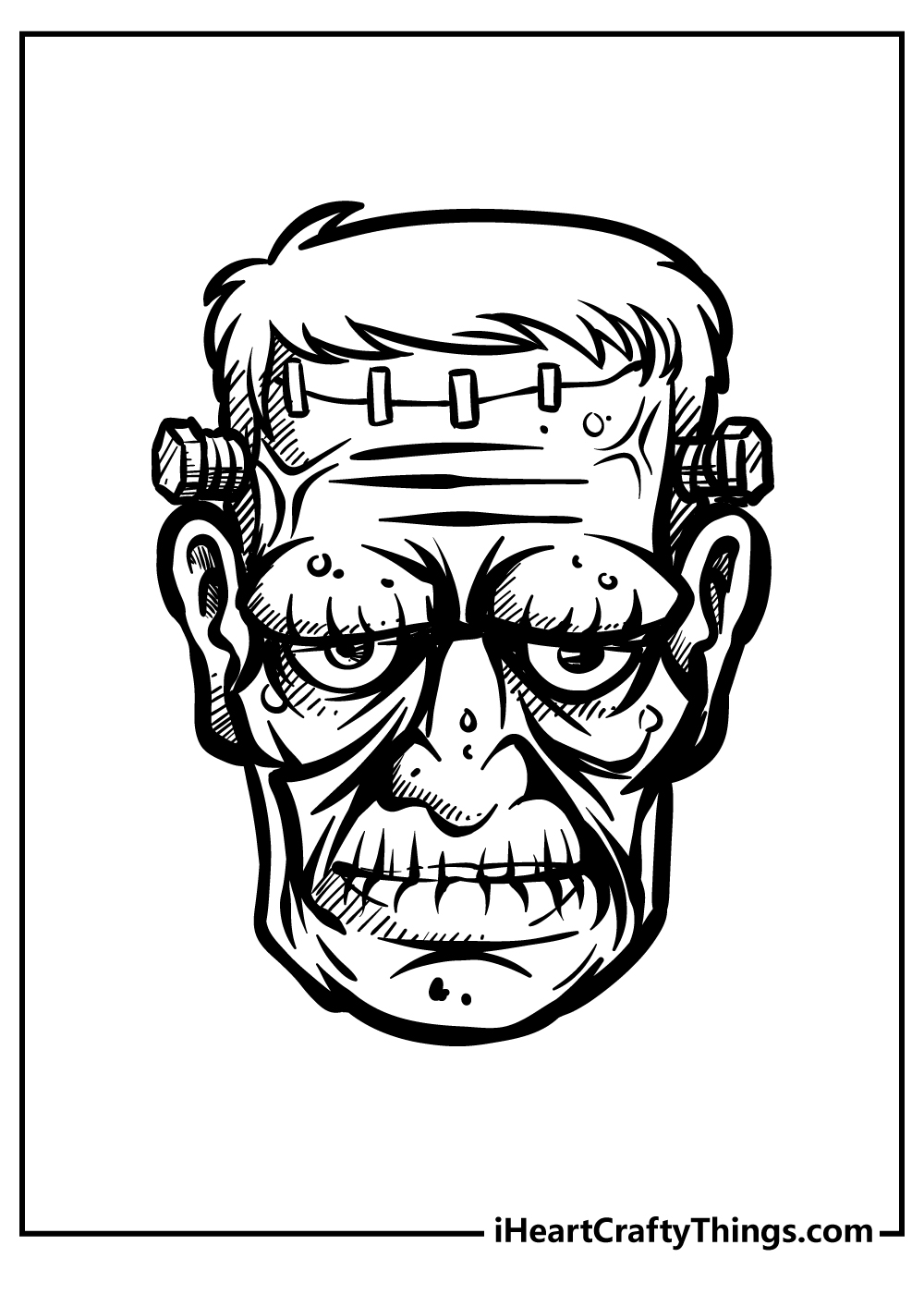 Frankenstein coloring pages free printables