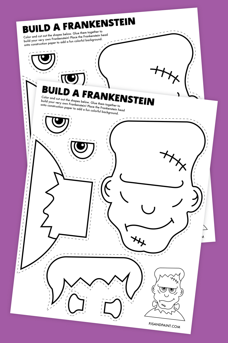 Free printable build a frankenstein craft
