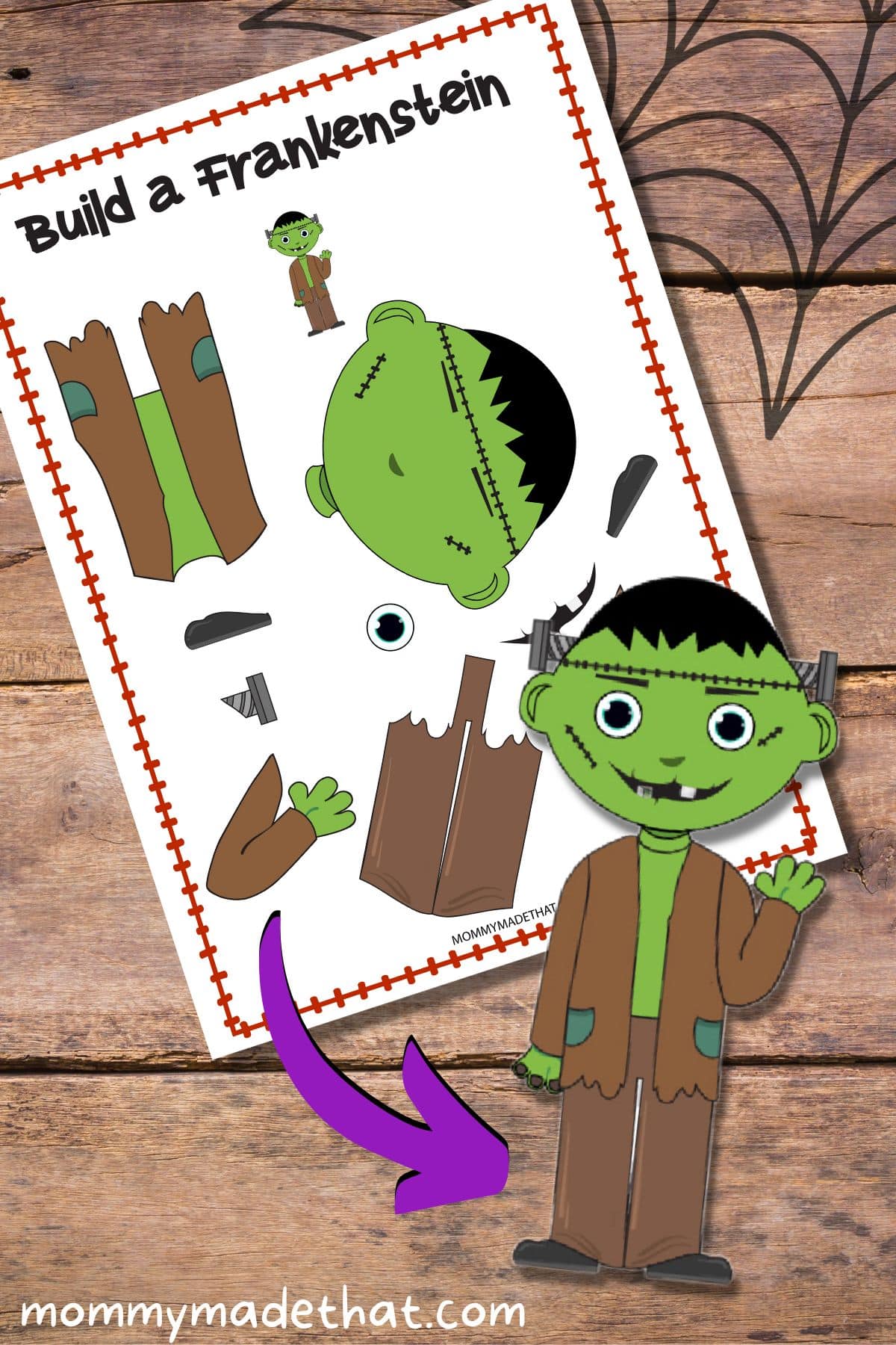 Build a frankenstein craft with printable template