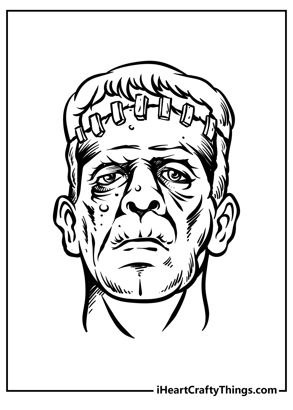 Frankenstein coloring pages free printables