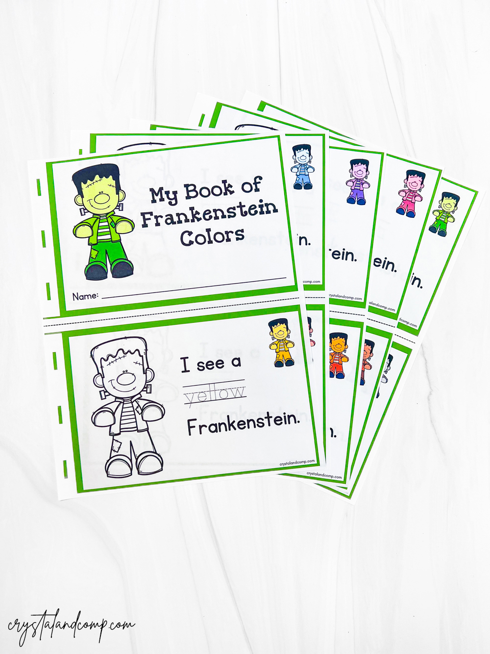 Frankenstein printable book