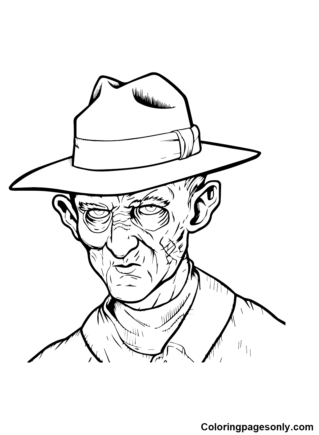 Freddy krueger coloring pages printable for free download