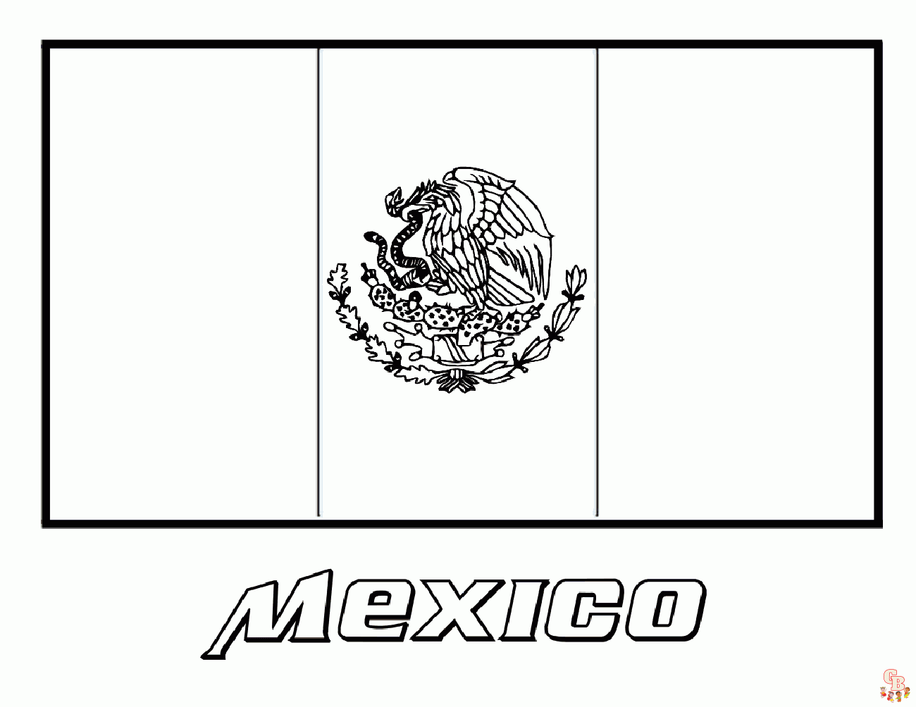 Mexico flag coloring pages free printable and easy designs