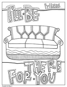 Friends central perk couch coloring page rcoloringsheet