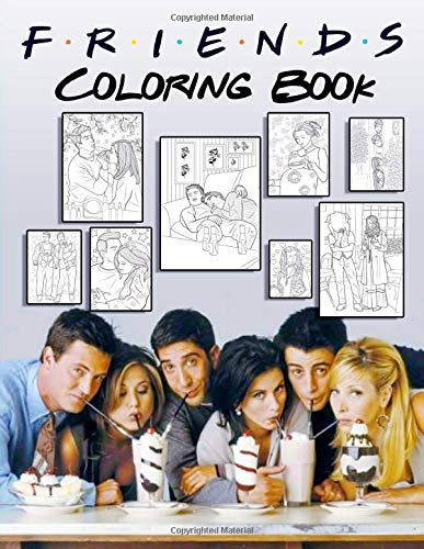 Friends coloring book friends tv show coloring books with easy and relaxing design by edward park