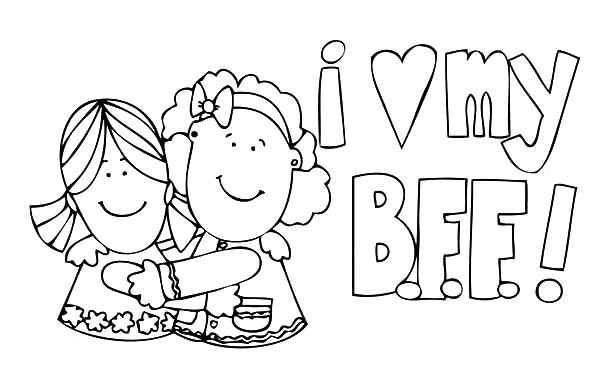 Friendship coloring pages