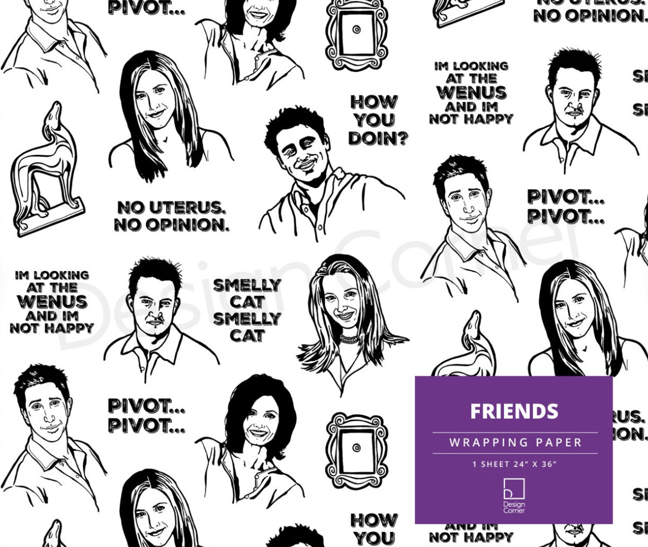 This friends wrapping paper will wow all of your friends