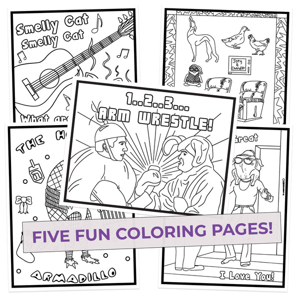 Friends inspired coloring pages pack â pop colors