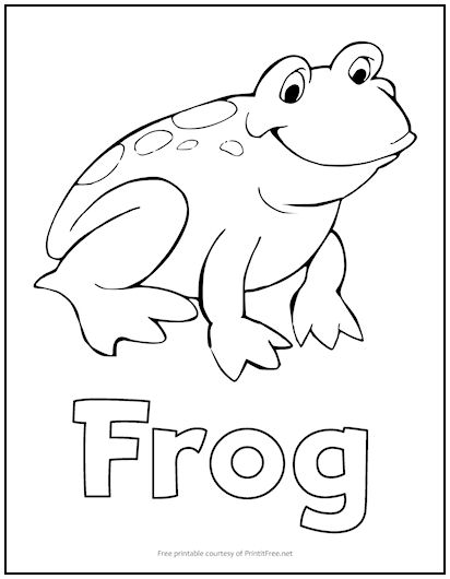 Frog coloring page print it free