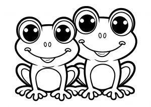 Printable frog coloring pages for kids