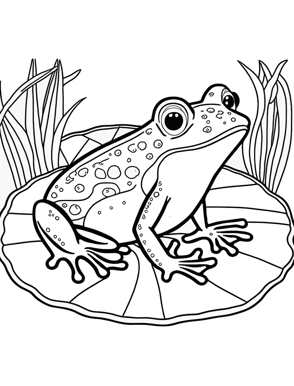 Frog coloring pages free printable sheets