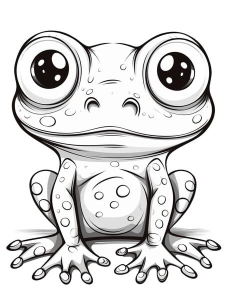 Free printable frog coloring pages list