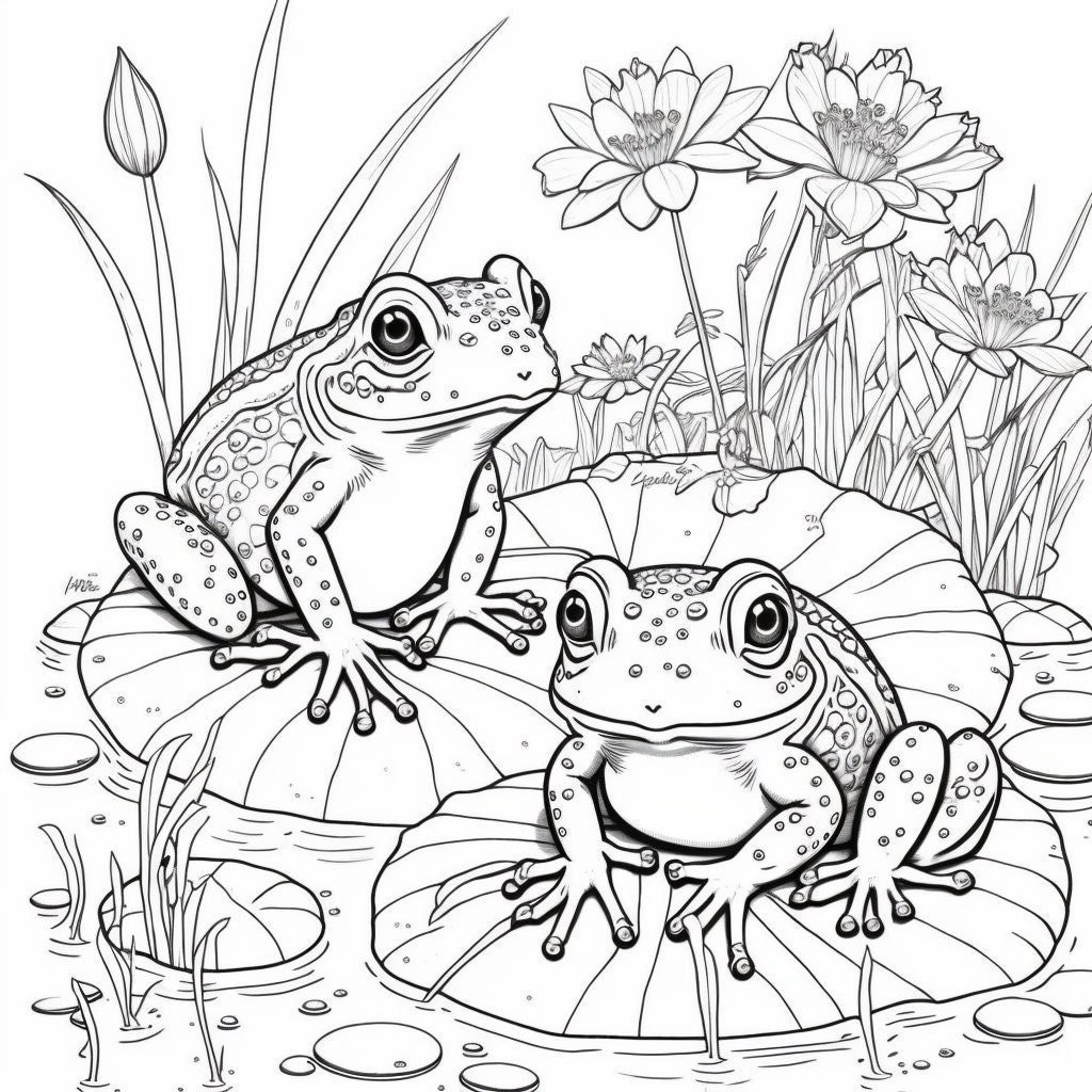 Frog coloring page
