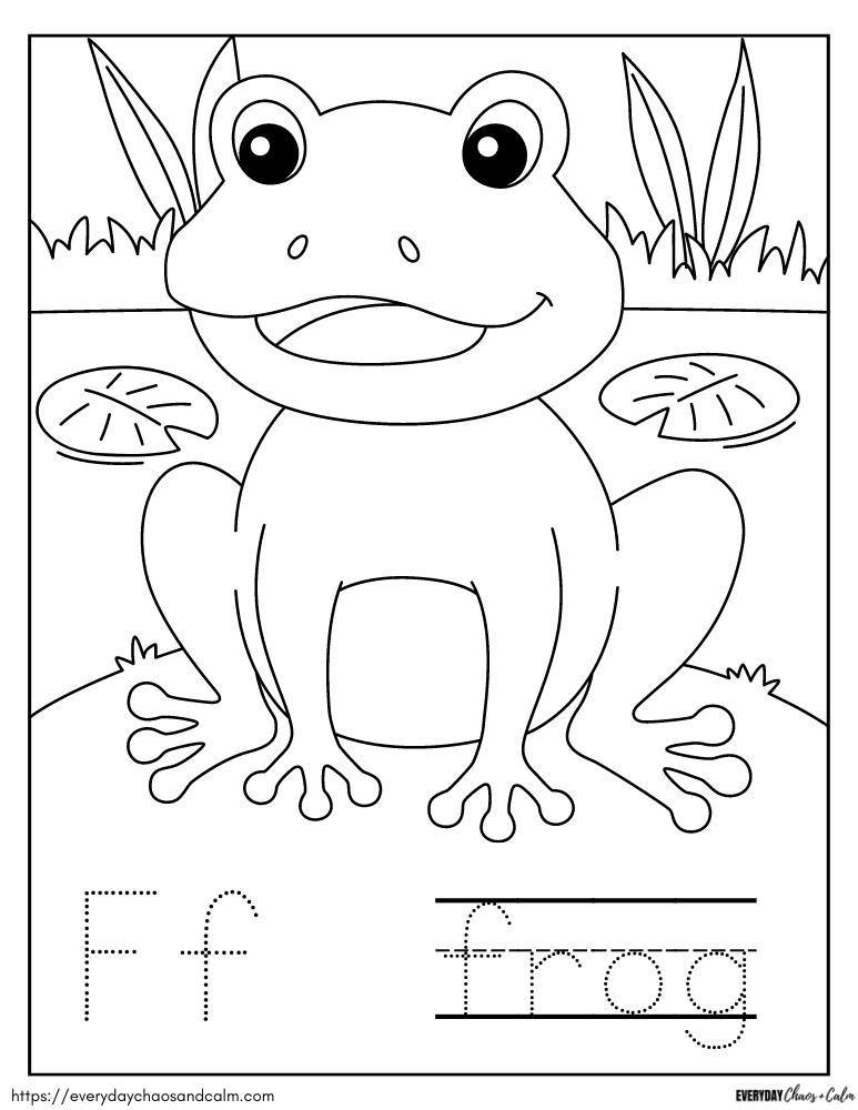 Free frog coloring pages for kids