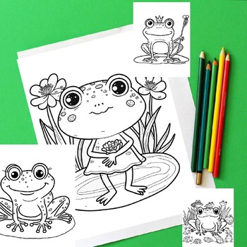 Frog coloring page printable frog coloring pages for children happy frogs