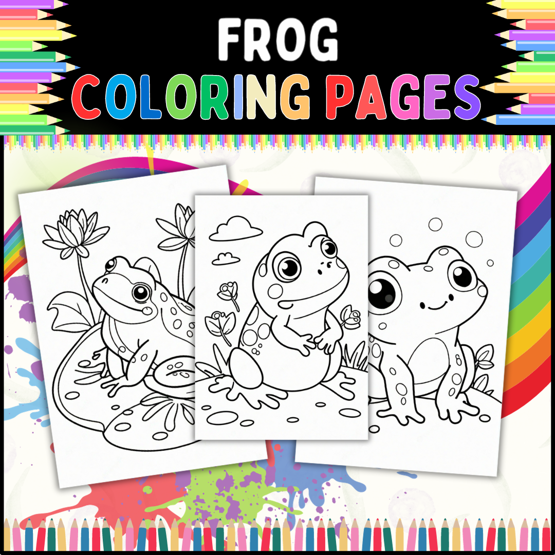 Frog coloring pages fun and educational activities for kids grades k