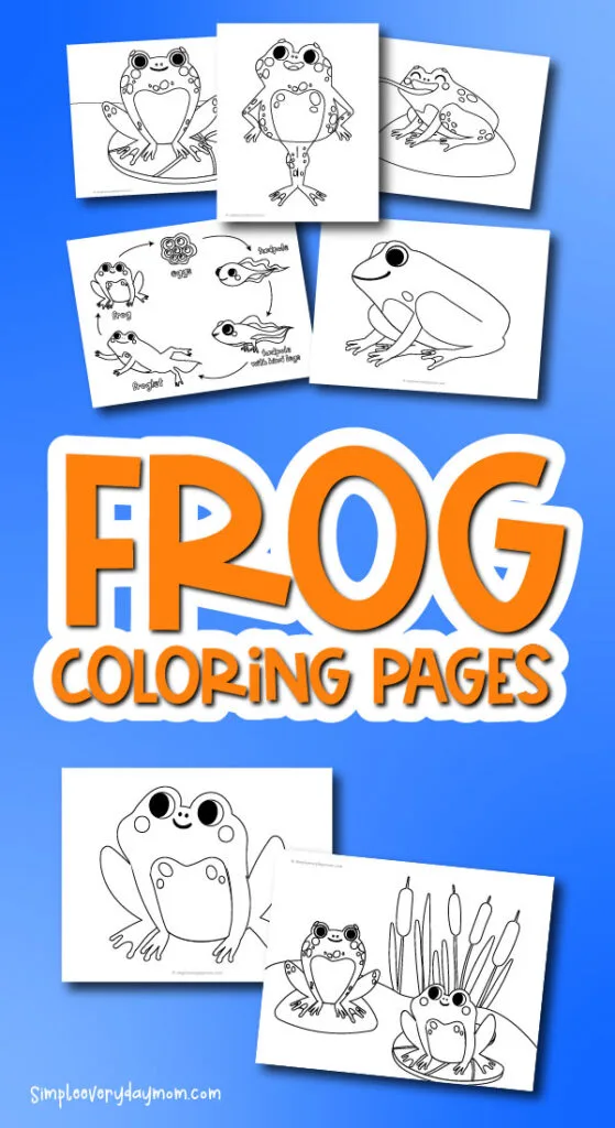 Fun frog coloring pages for kids