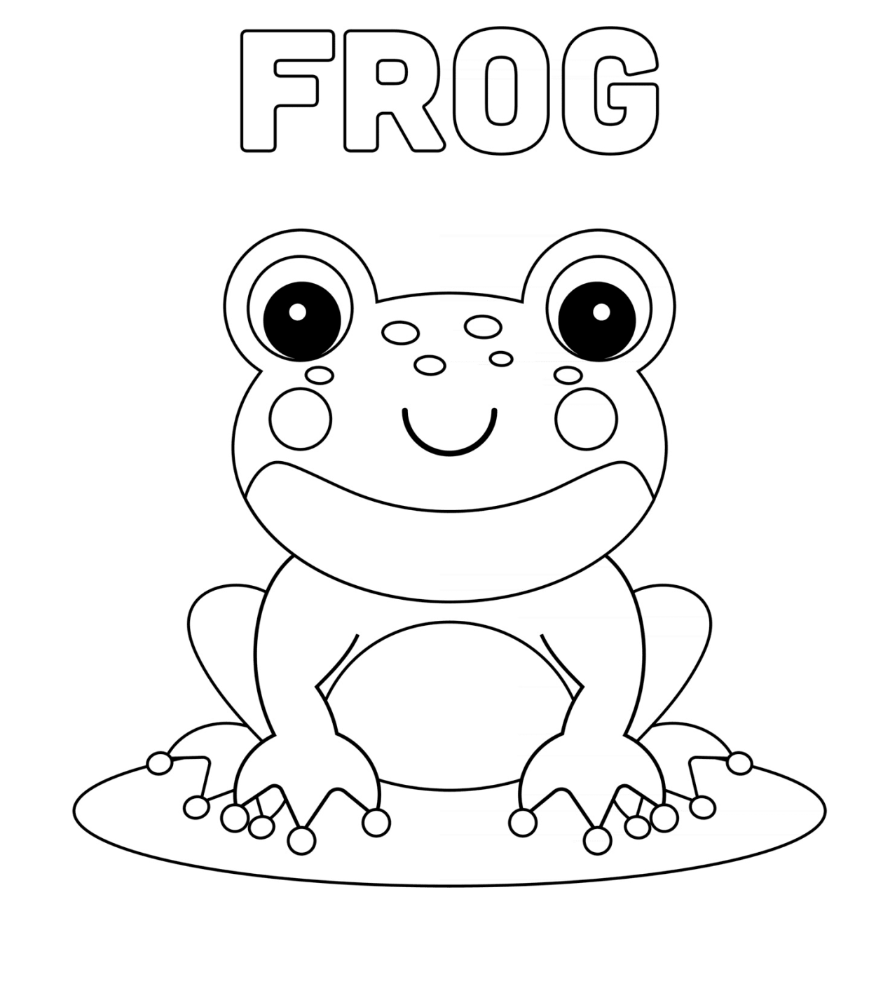 Cute frog coloring pages free printable pages for kids