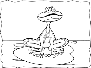 Frogs coloring pages and printable activities
