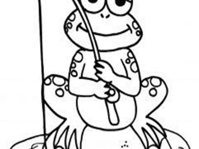 Free easy to print frog coloring pages