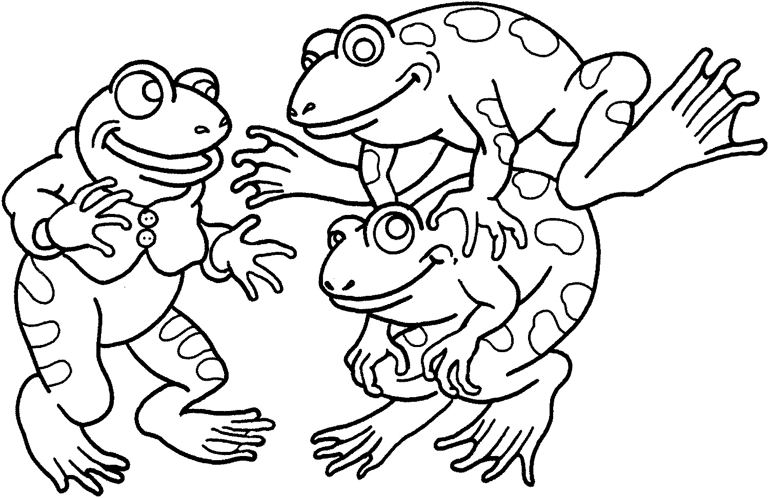Free printable frog coloring pages for kids