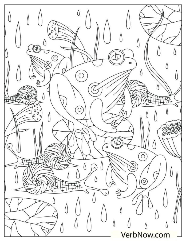 Free frogs coloring pages for download printable pdf