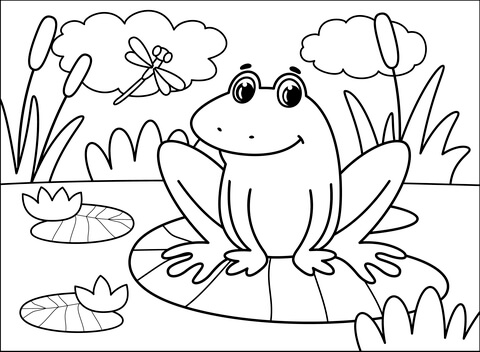 Frog coloring page free printable coloring pages