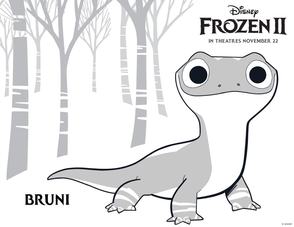 Free printable disney frozen bruni coloring page