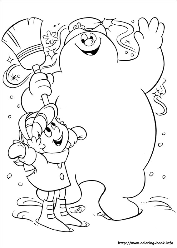 Frosty the snowman coloring picture