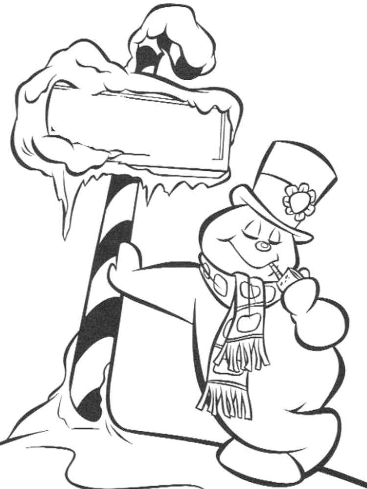 Frosty the snowman coloring pages