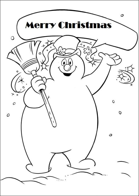 Frosty the snowman coloring pages printable for free download