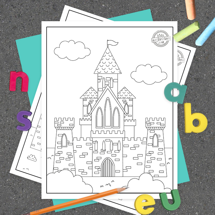 Free castle coloring pages for kids to color kids activities blog