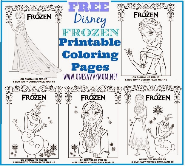 One savvy mom â nyc area mom blog disney frozen free printable anna elsa and olaf coloring pages