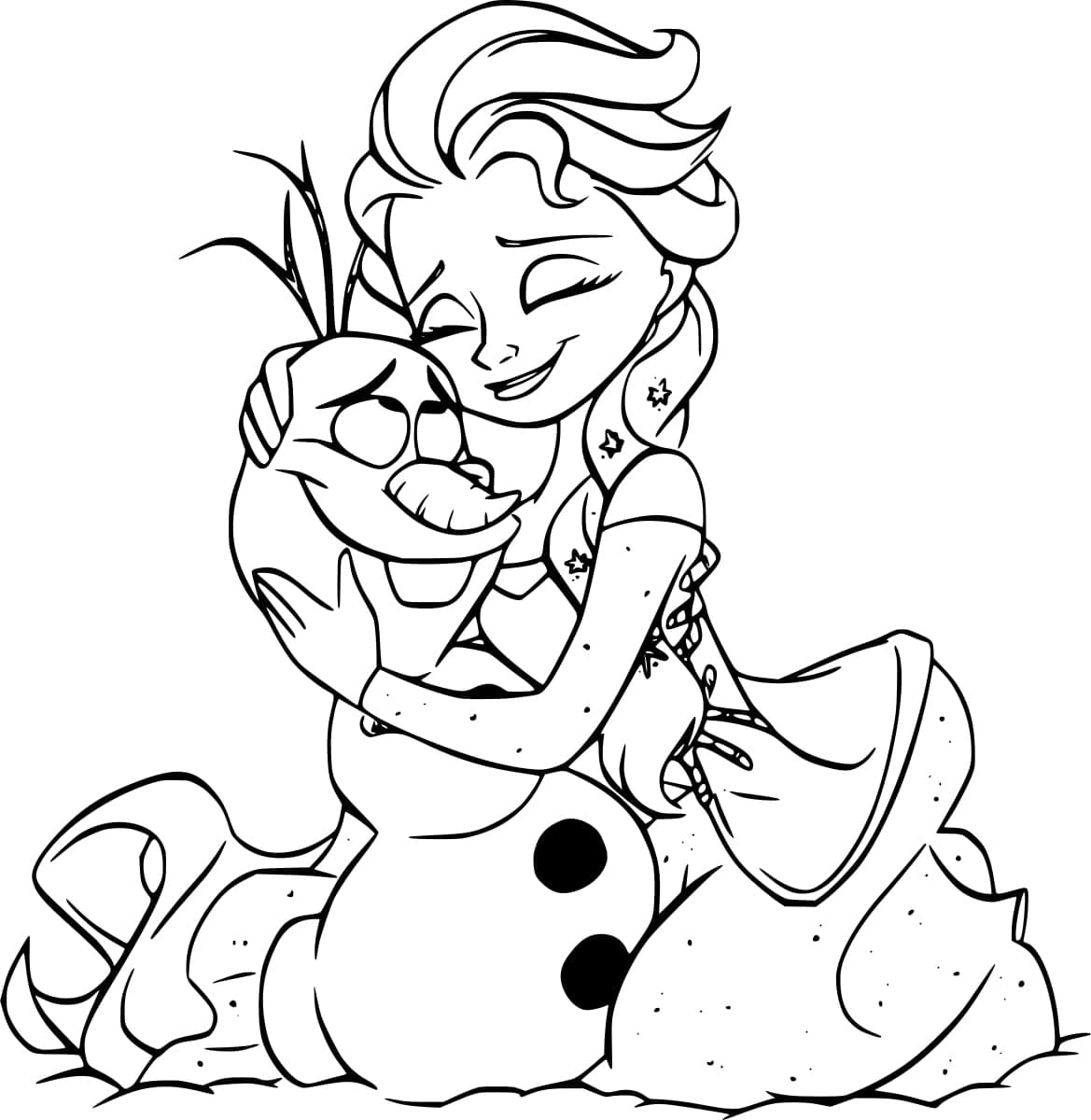 Frozen coloring pages