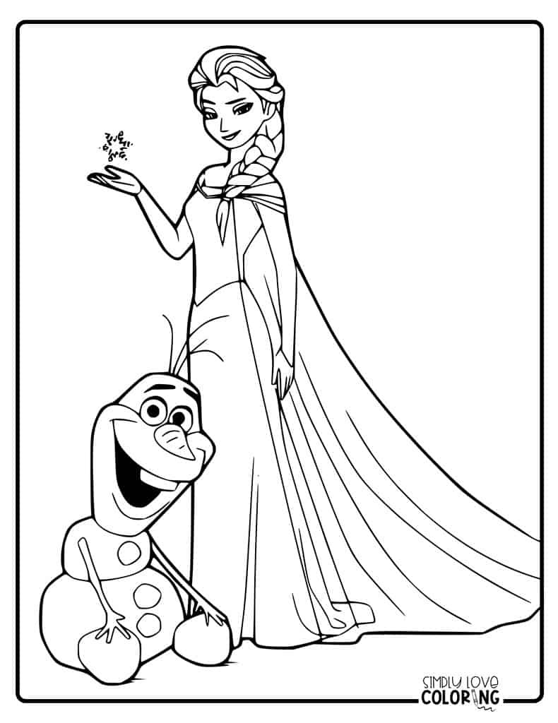 Frozen coloring pages