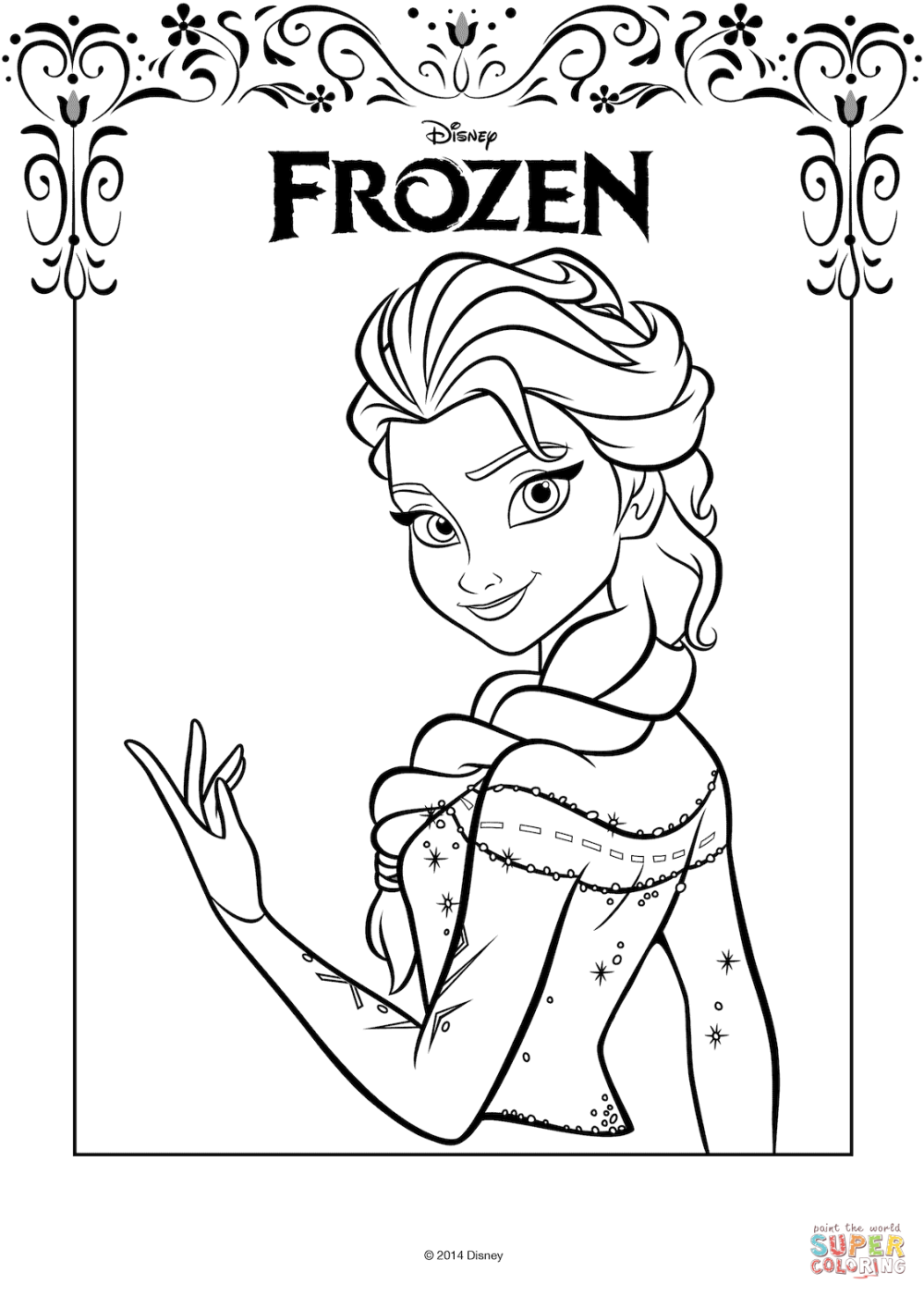 Elsa from the frozen movie coloring page free printable coloring pages pagine da colorare per bambini frozen principesse