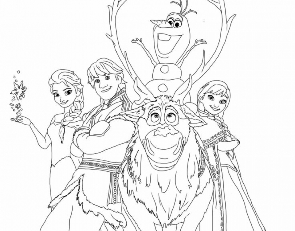 Free printable disney frozen coloring pages