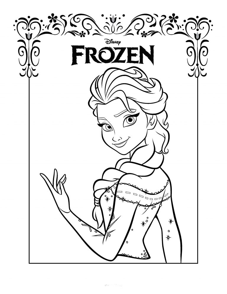 Free printable frozen coloring pages for kids