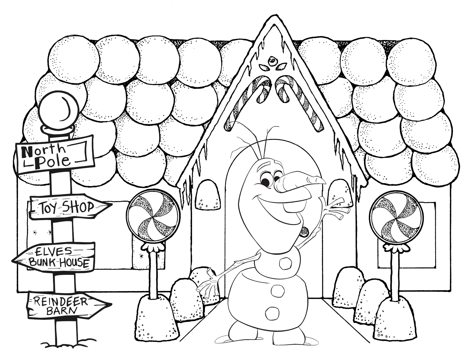 Frozen christmas coloring pages