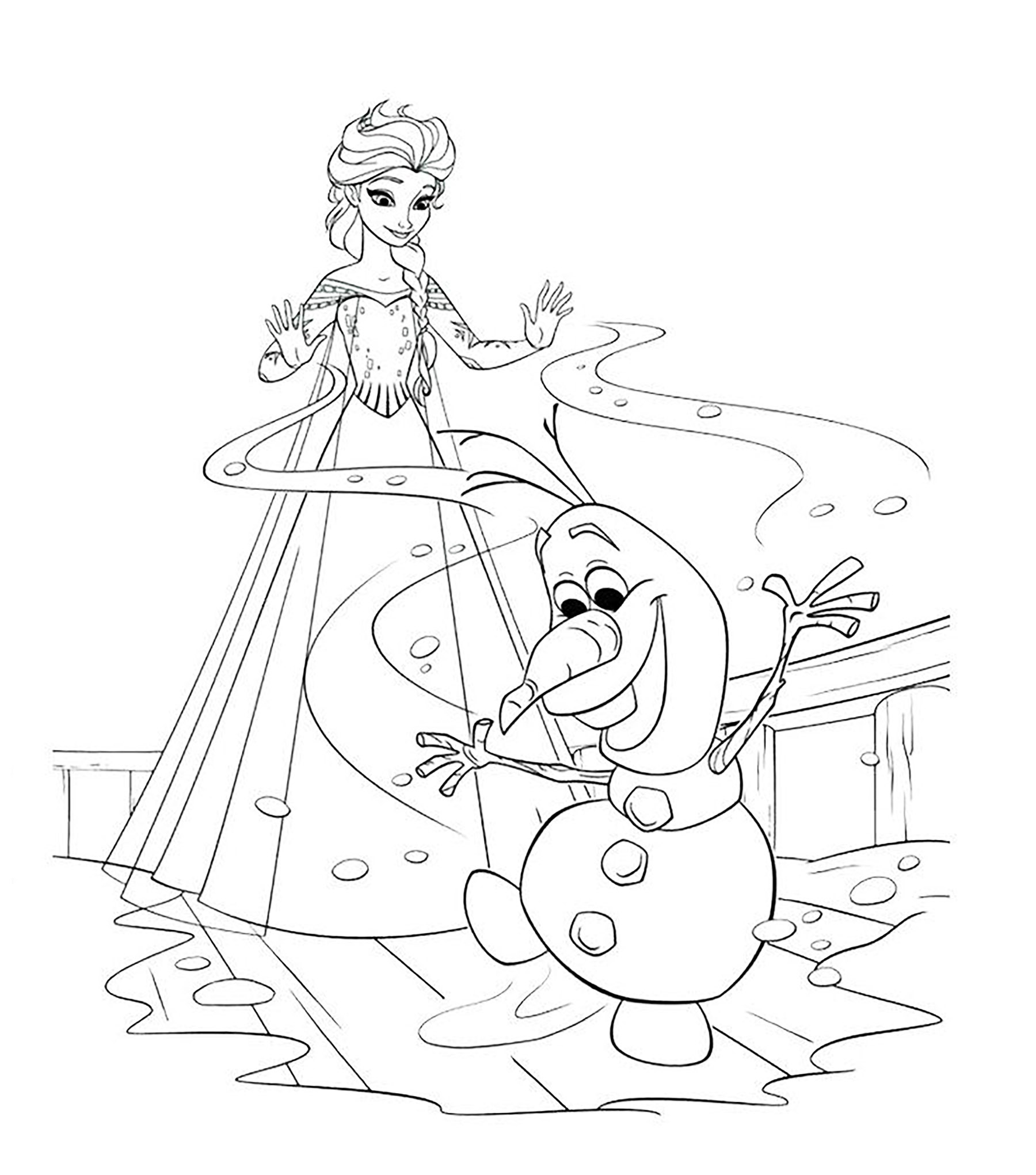 Frozen free to color for children