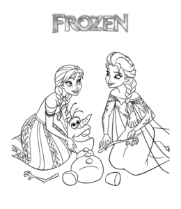 Frozen movie coloring pages playing learning